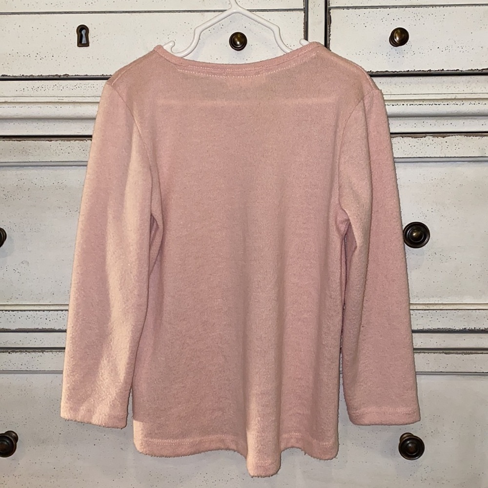 btween light pink ice skating ⛸ sequin longsleeve girls shirt ice skates size 6 - Picture 5 of 5